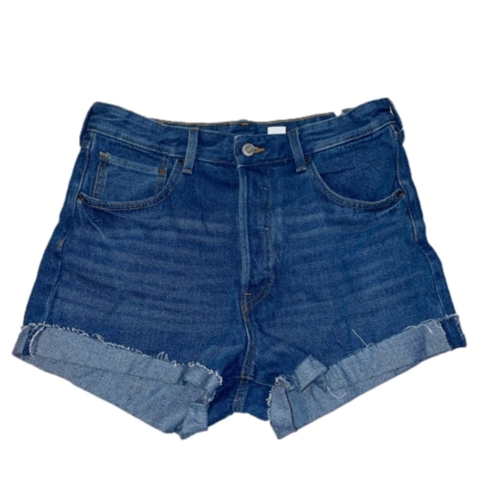 New & Denim High Waisted Hidden Button Fly Cheeky Sexy Jean Shorts Size 10